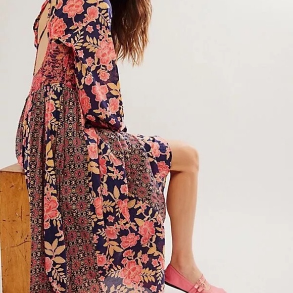 Free People A New Way Maxi Dress Size L - Picture 3 of 9